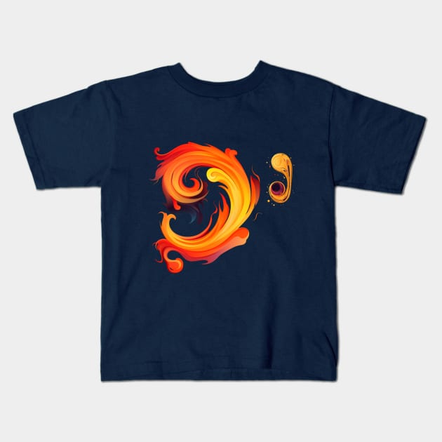 Bass Clef Liquid Harmony Kids T-Shirt by ShirtsNThings